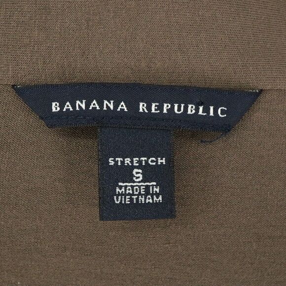 Banana Republic Sweater Womens Small Brown Stretch Knit Rayon Shawl Collar - Picture 3 of 12